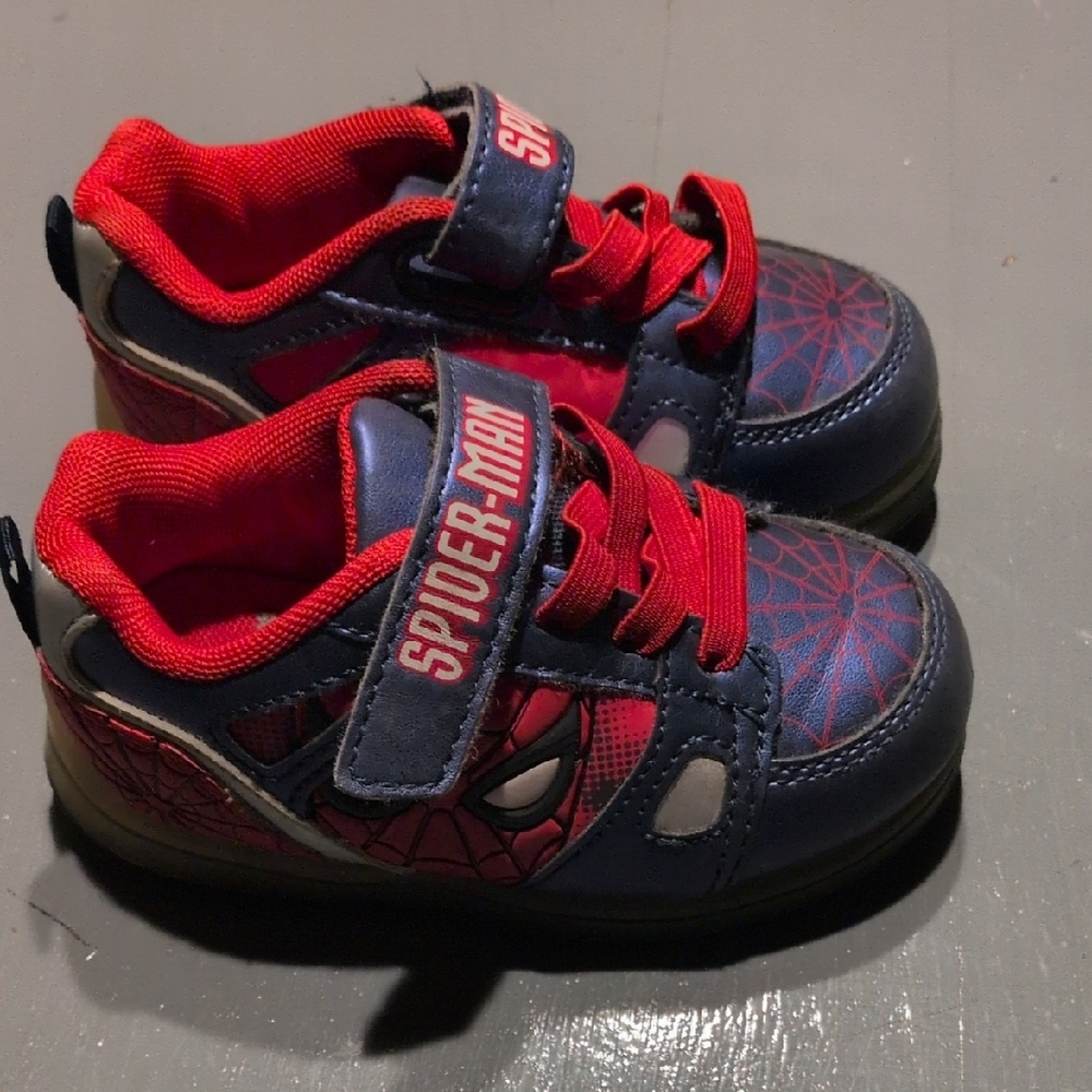 Spiderman Red and Blue Sneakers Velcro Closure